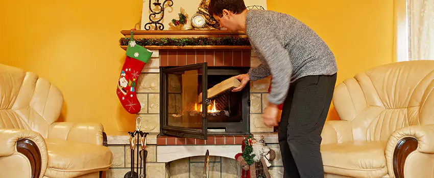Rusted Metal Fireplace Restoration in Phenix City, Alabama